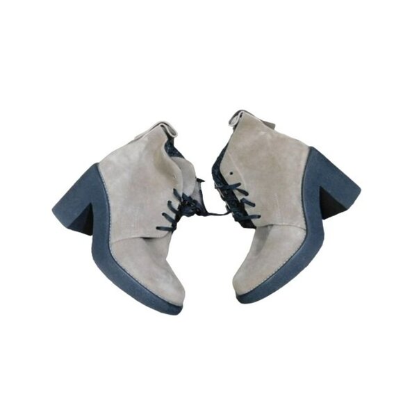 Jil Sander Size 35 / 4.5-5 Designer Heeled Lace Up Suede Warm Boots - Picture 3 of 6